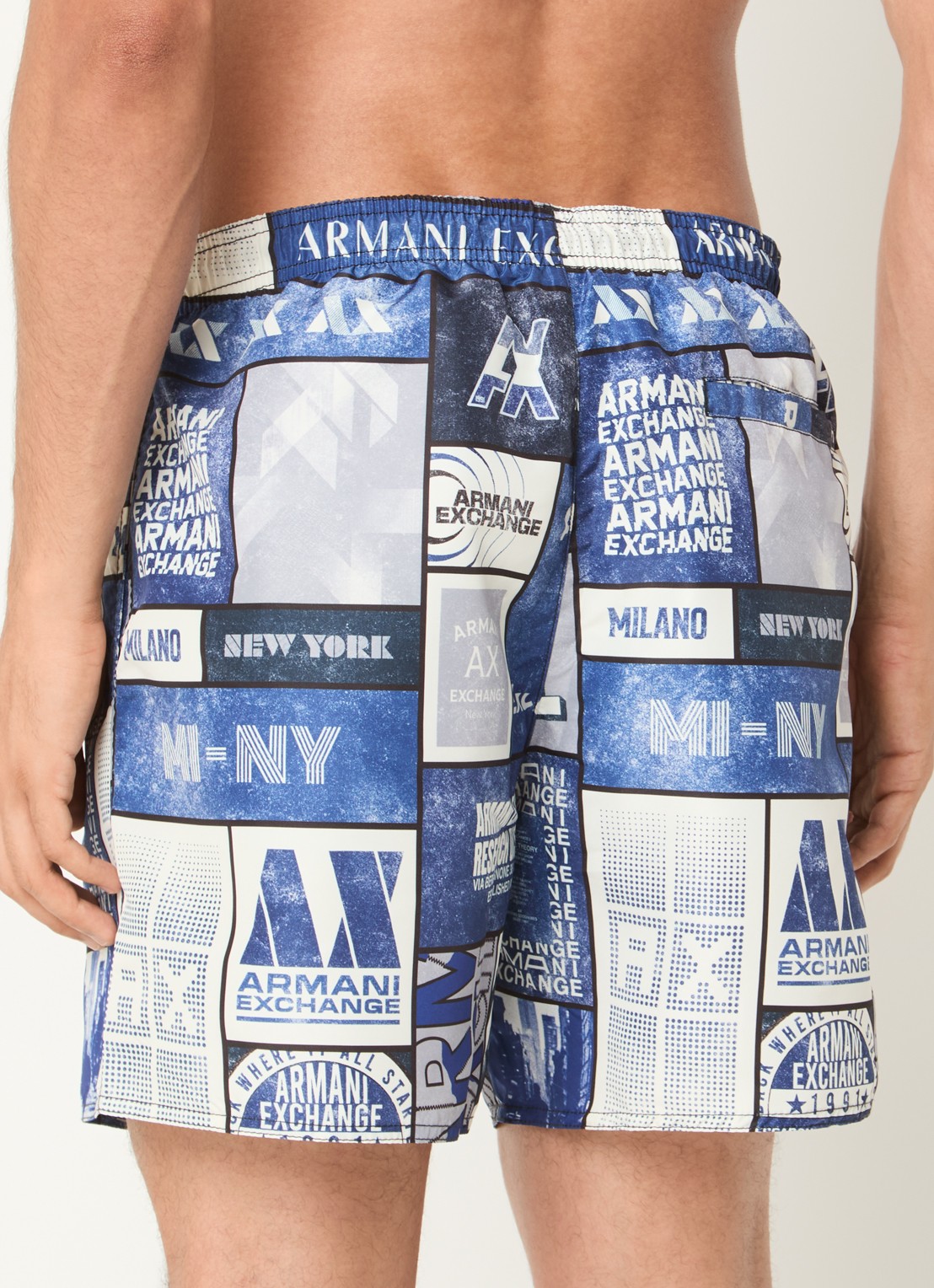 Armani Zwemshorts met print - achterkant 3 blauw