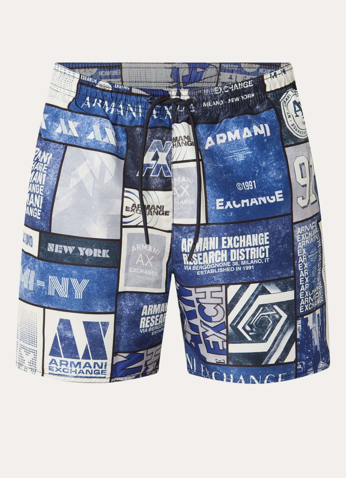 Armani Zwemshorts met print - voorkant blauw