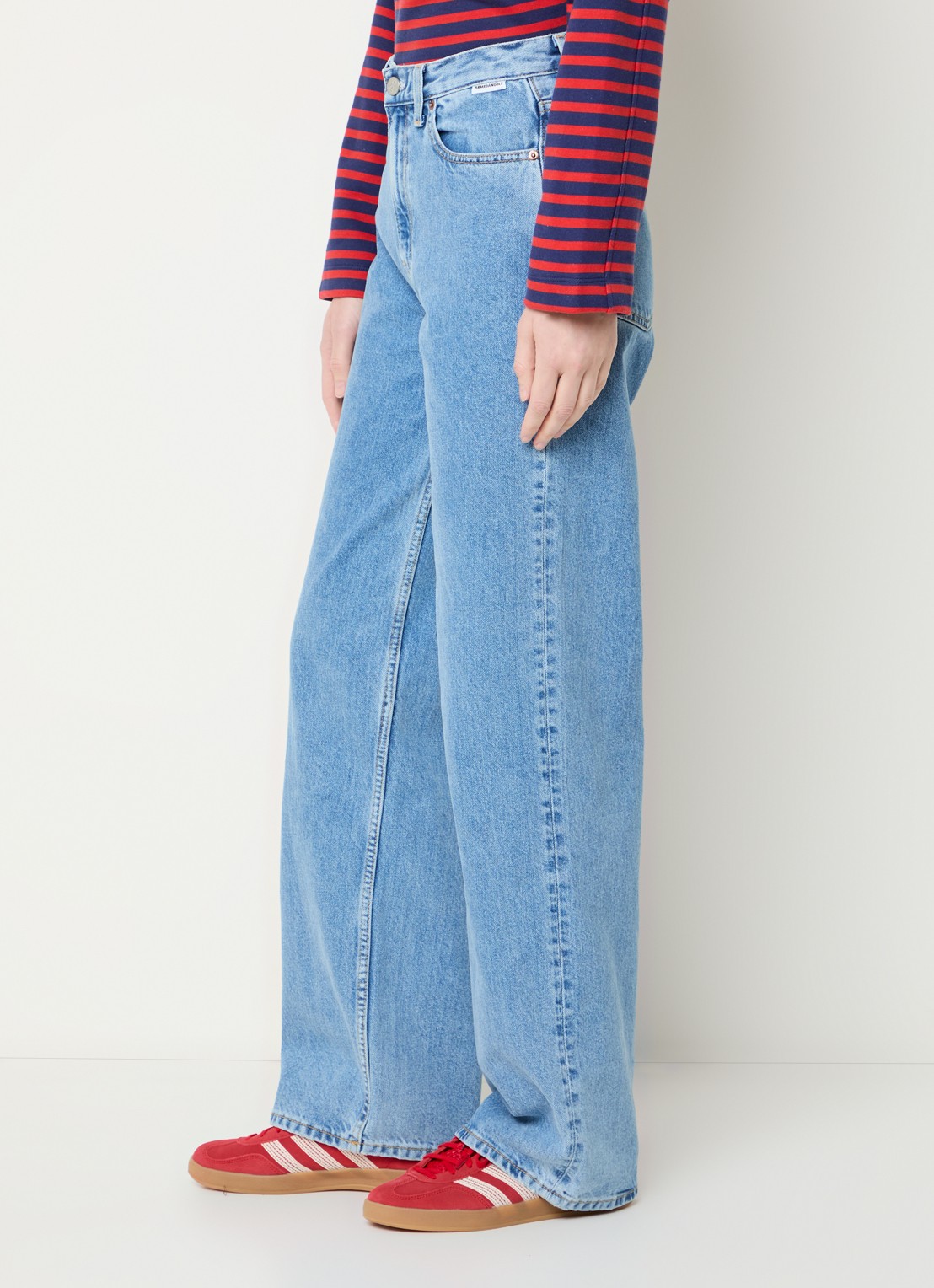 ARMEDANGELS Enijaa high waist straight leg jeans met steekzakken - detail 3 indigo