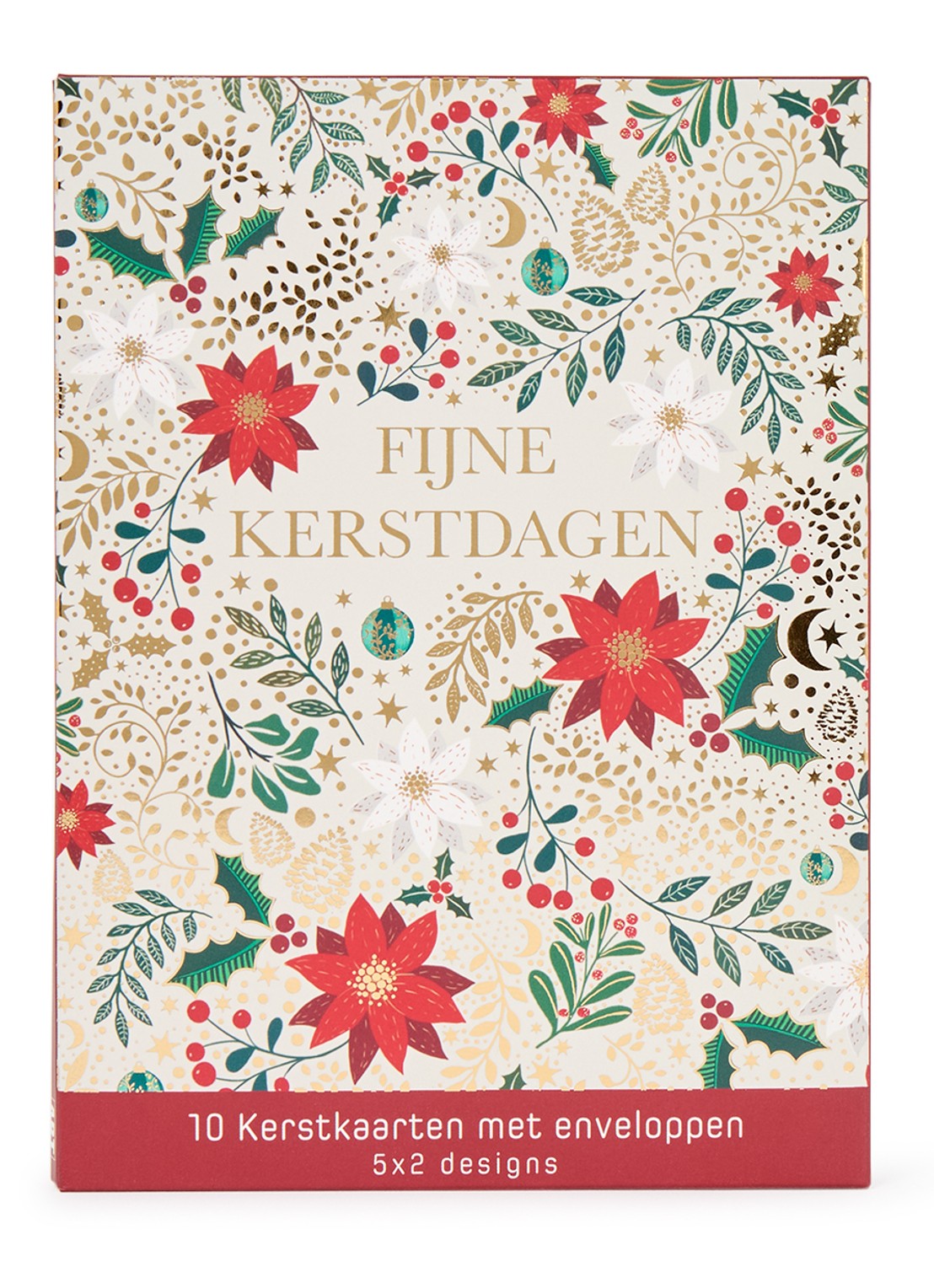 Art Group Goede doelen - 2 designs - kerstkaart met envelop - set van 10 - voorkant wit