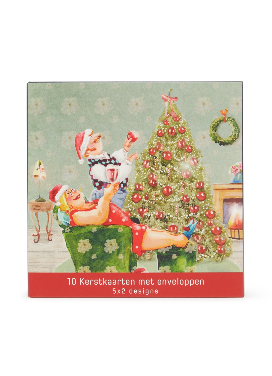 Art Group Goede Doelen kerstkaart - 2 designs - set van 10 inclusief enveloppen - voorkant multicolor