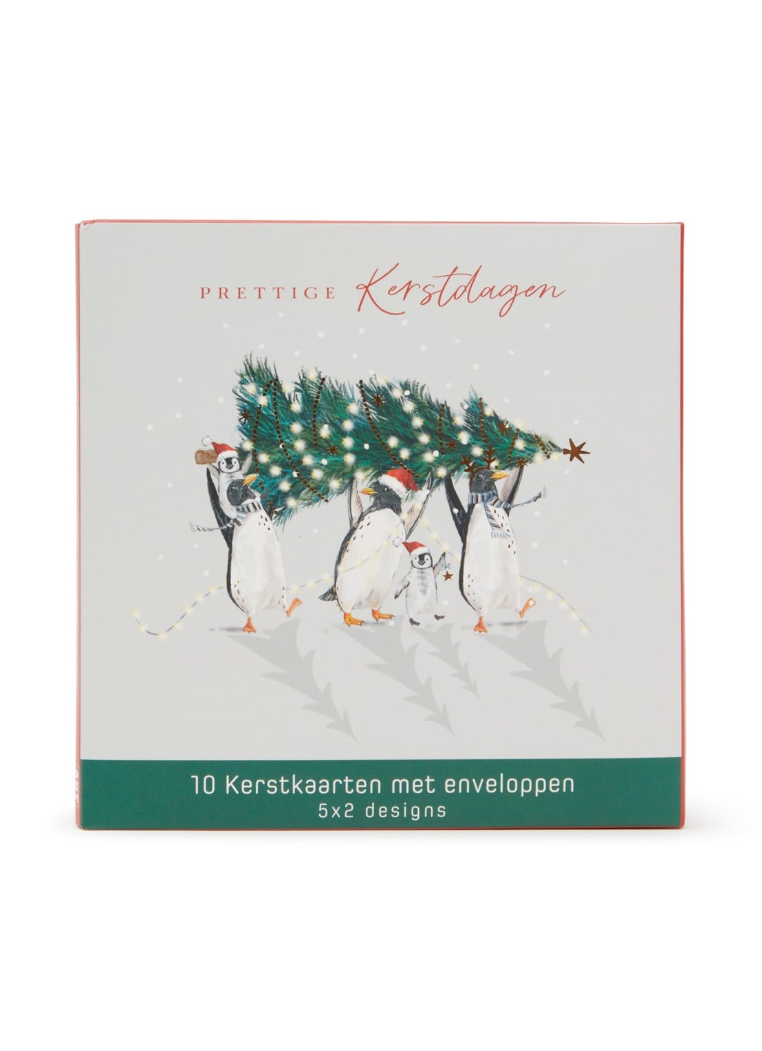 Art Group Goede Doelen kerstkaart - 2 designs - set van 10 inclusief enveloppen - voorkant multicolor