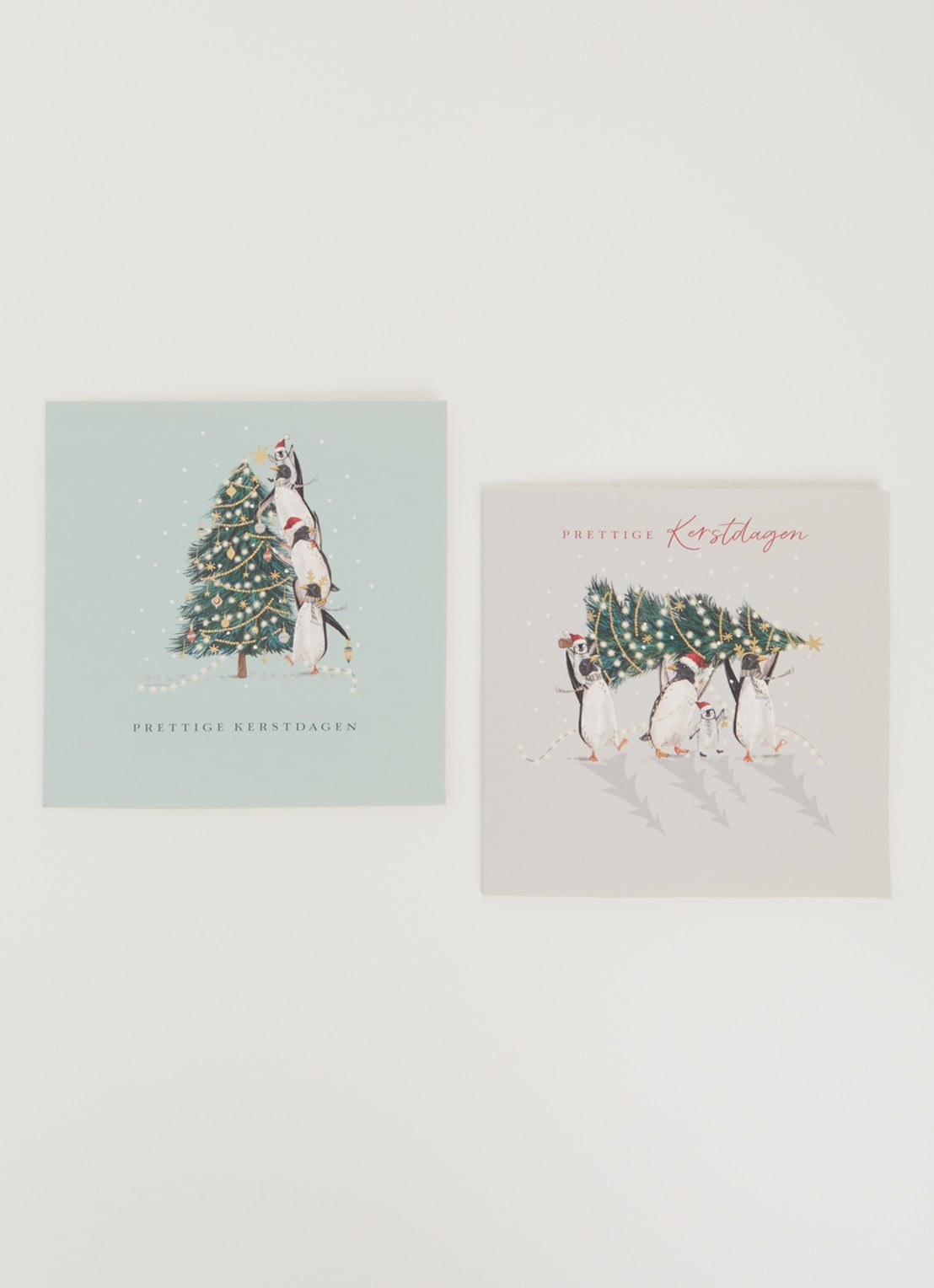 Art Group Goede Doelen kerstkaart - 2 designs - set van 10 inclusief enveloppen - voorkant 2 multicolor