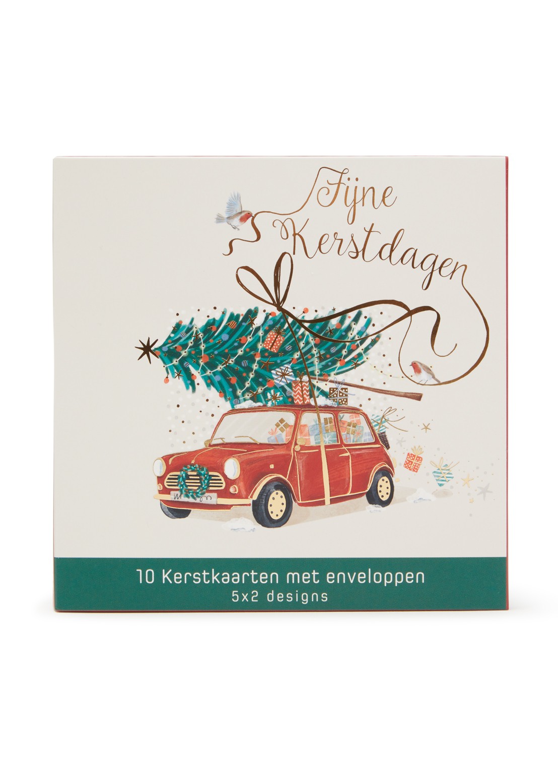 Art Group Goede Doelen kerstkaart - 2 designs - set van 10 inclusief enveloppen - voorkant multicolor