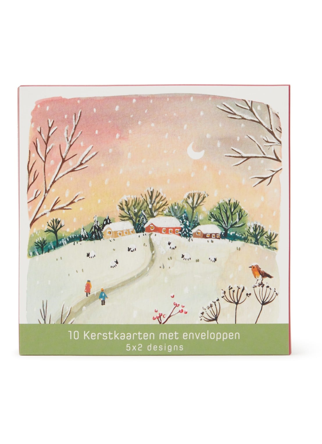 Art Group Goede Doelen kerstkaart - 2 designs - set van 10 inclusief enveloppen - voorkant multicolor