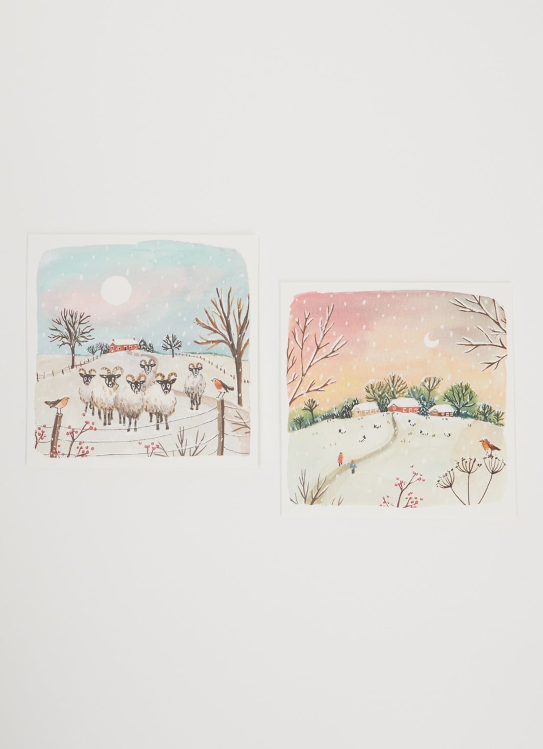 Art Group Goede Doelen kerstkaart - 2 designs - set van 10 inclusief enveloppen - voorkant 2 multicolor