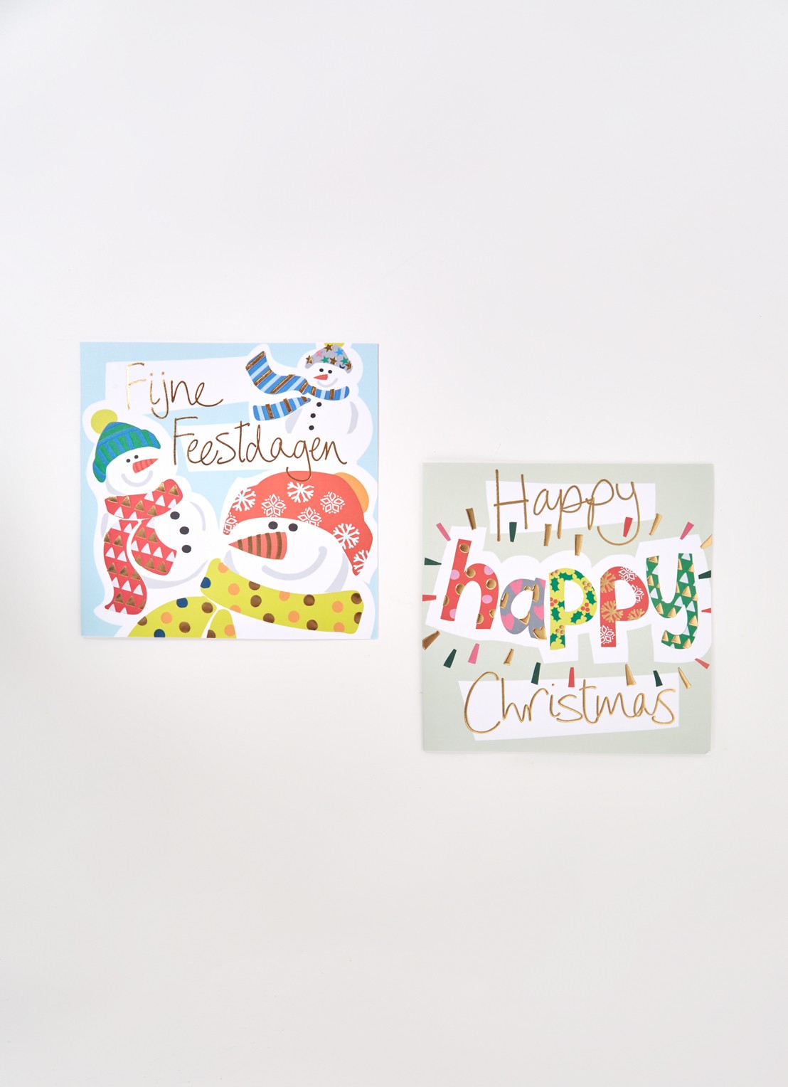 Art Group Kerst - 2 designs - kerstkaart met envelop - set van 10 - voorkant 2 rood