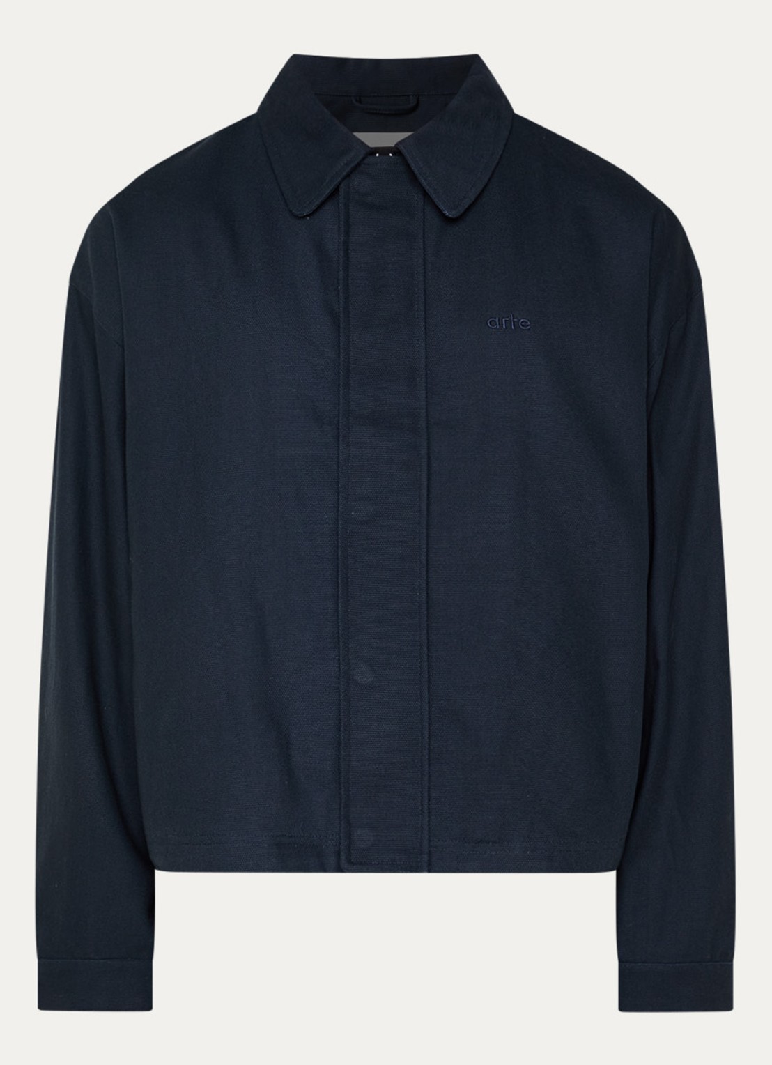 Arte Antwerp Canvas jack met steekzakken - voorkant donkerblauw