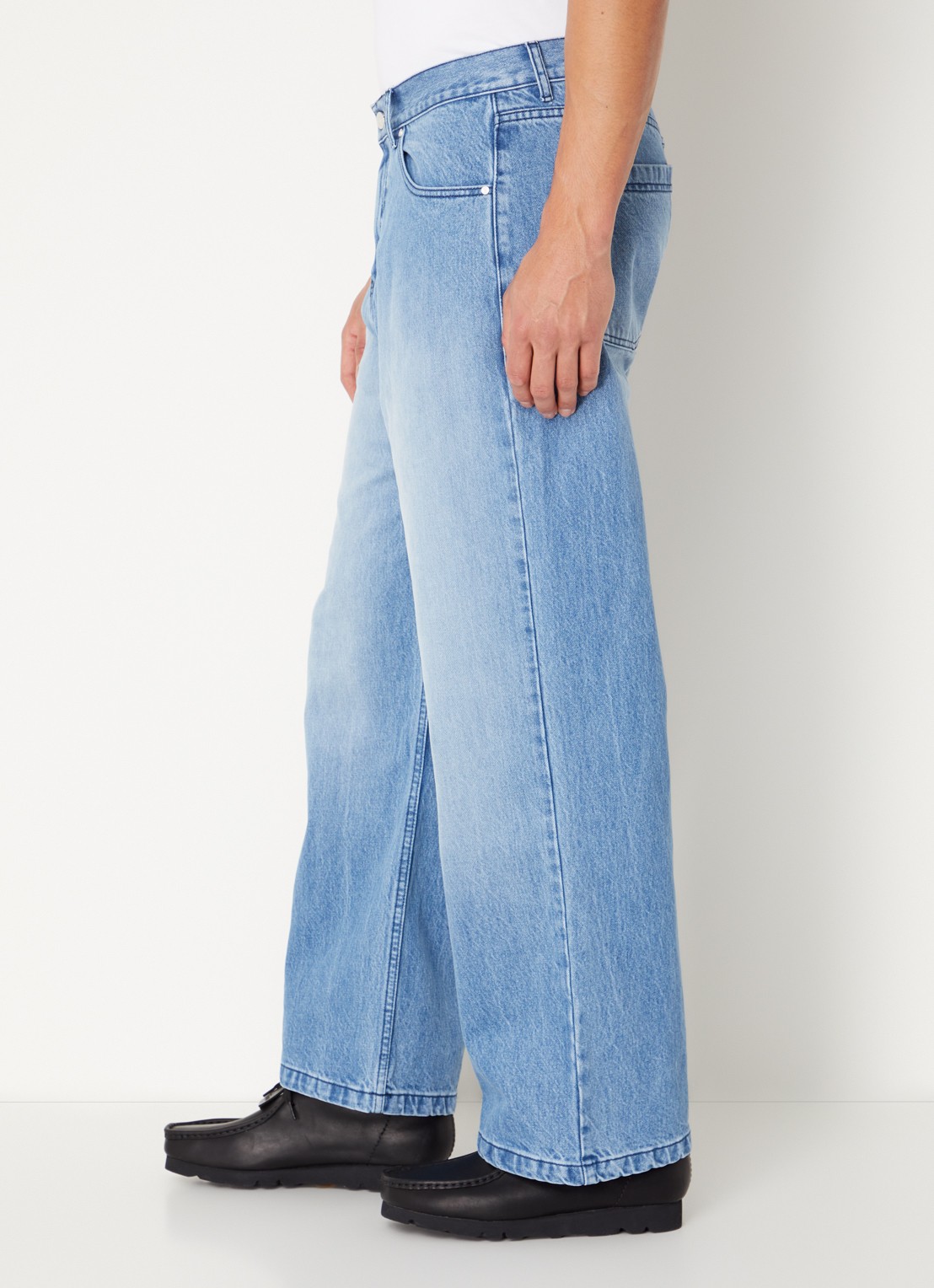 Arte Antwerp Circle Logo tapered fit jeans met gekleurde wassing - detail 3 blauw