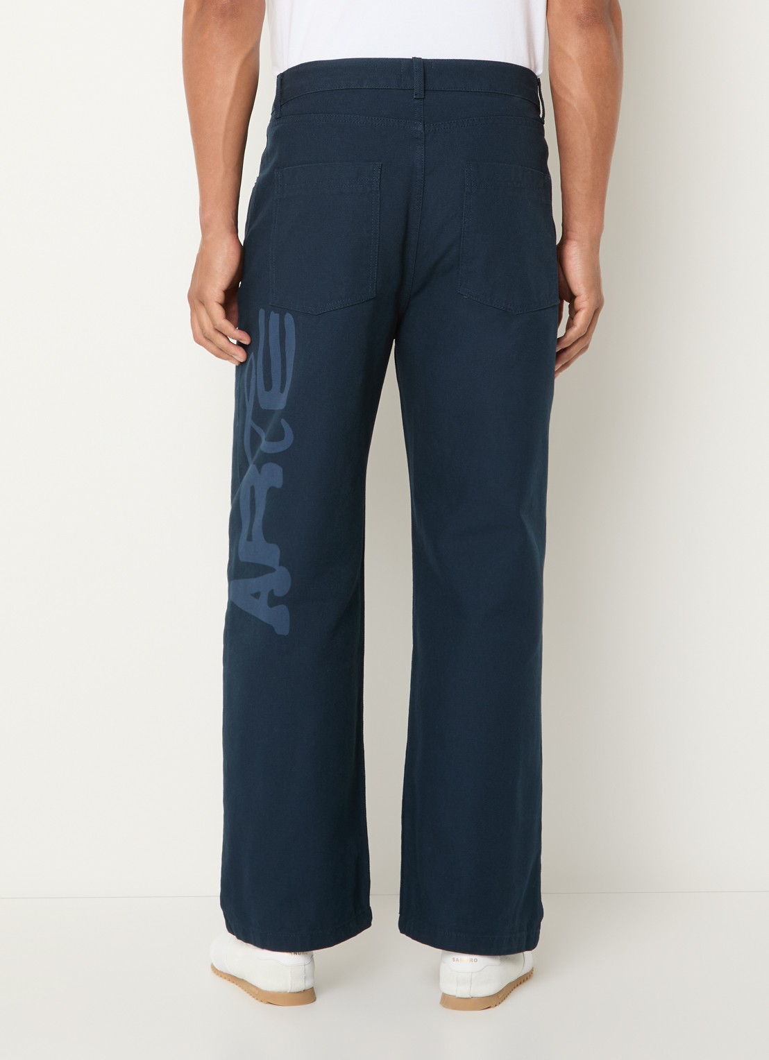 Arte Antwerp Energy loose fit jeans met logo - achterkant 5 donkerblauw
