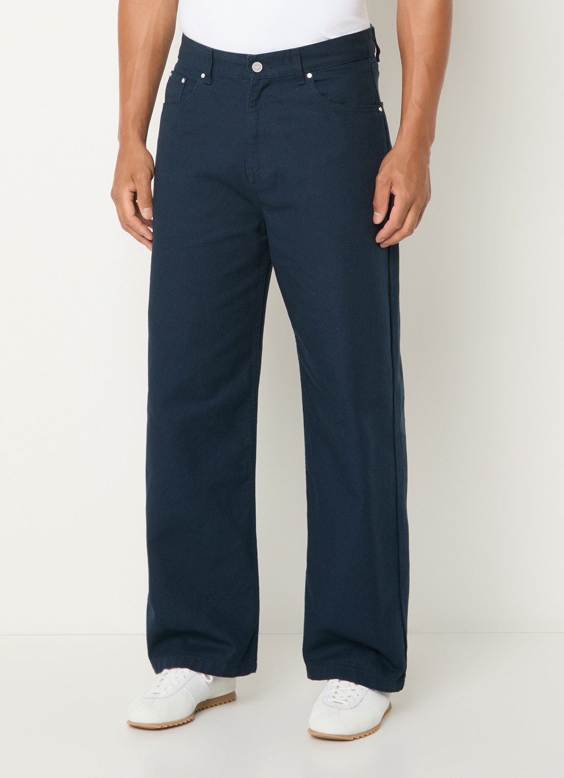 Arte Antwerp Energy loose fit jeans met logo - detail 3 donkerblauw