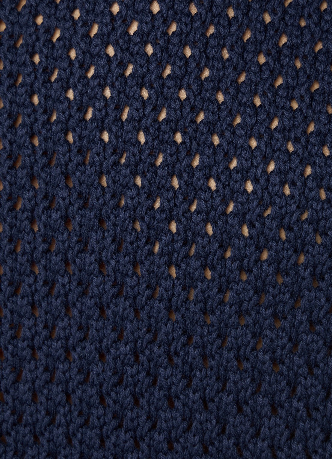Arte Antwerp Grogebreid regular fit overhemd met opengewerkt dessin - detail 5 donkerblauw