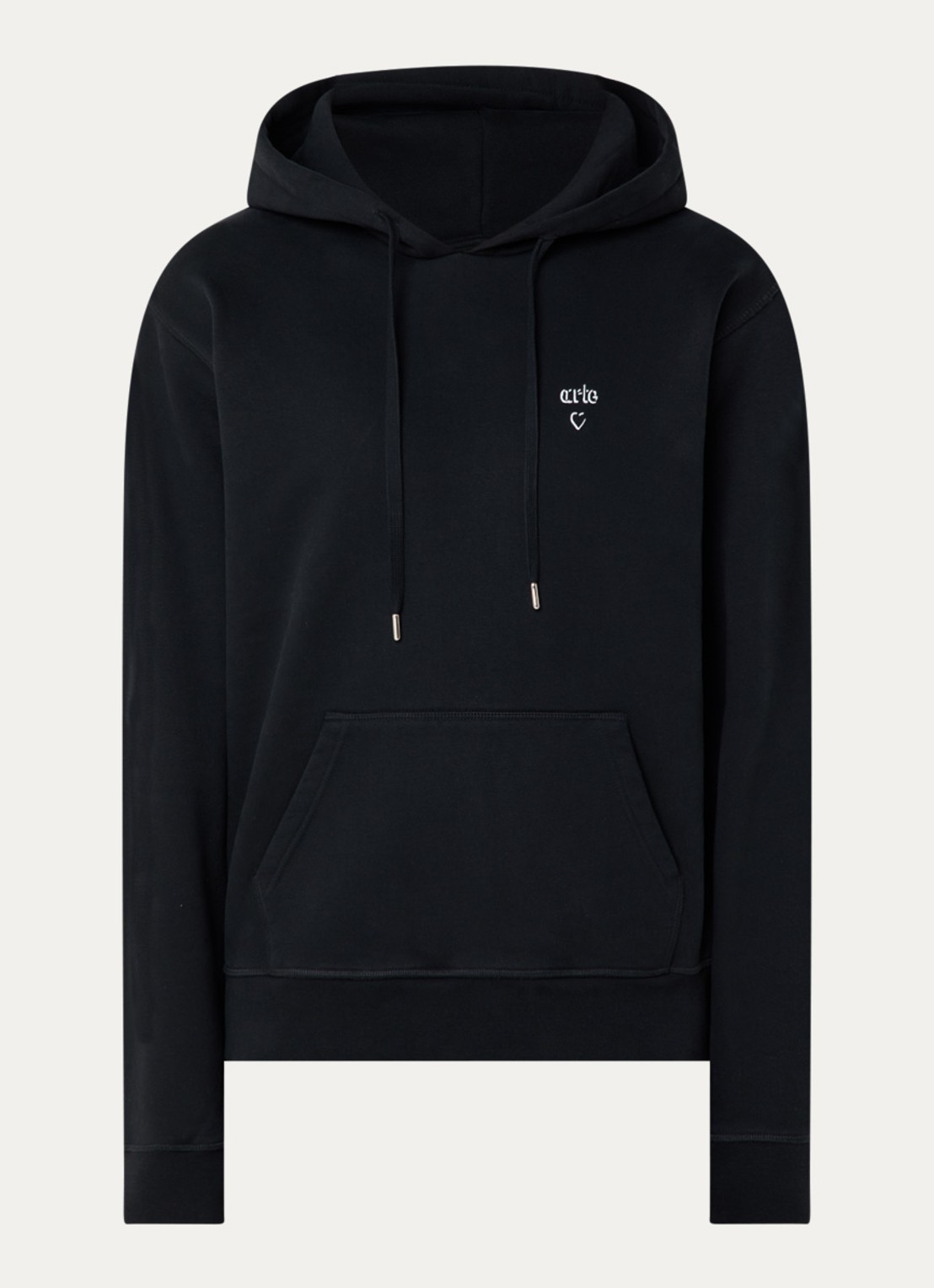 Arte Antwerp Heart hoodie met logo - voorkant 4 zwart