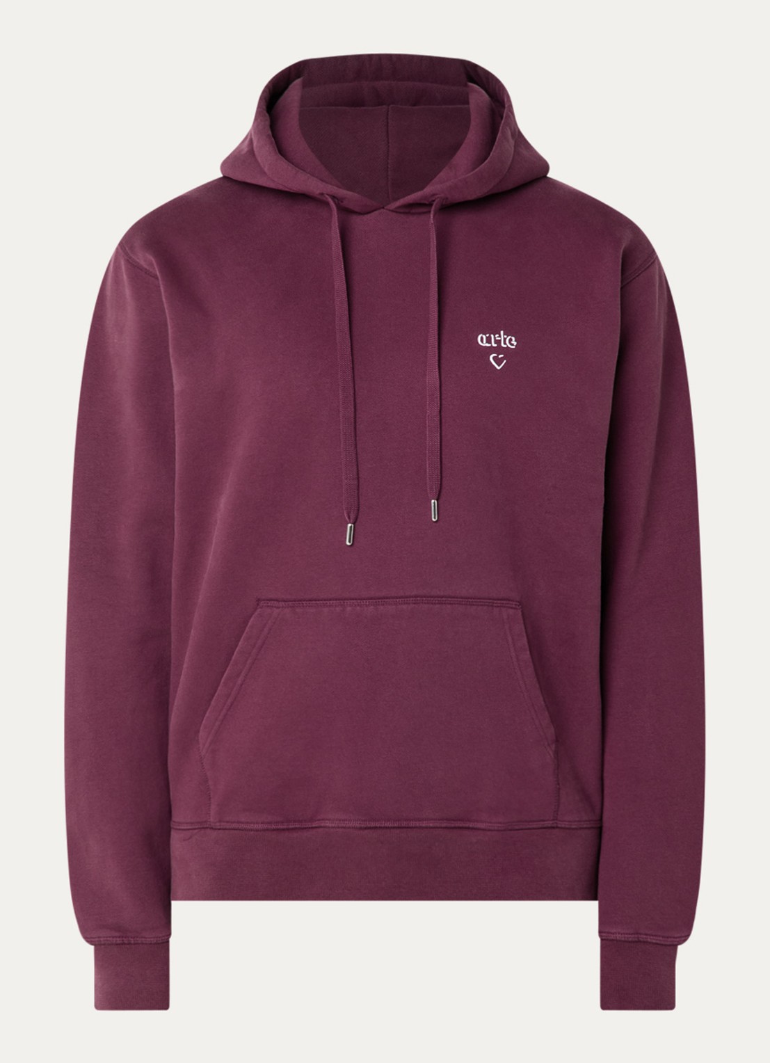 Arte Antwerp Heart hoodie met logo - voorkant 4 bordeauxrood