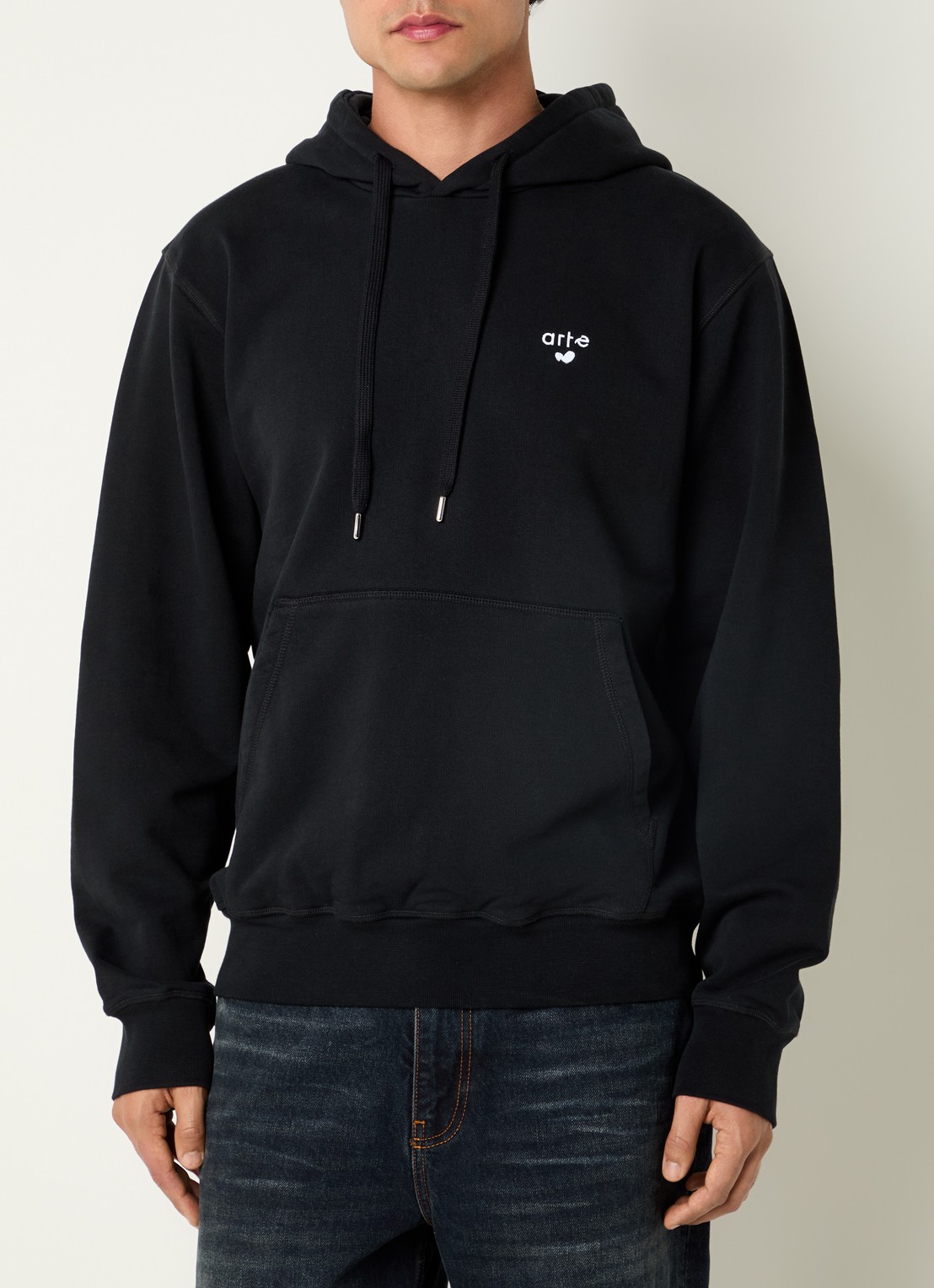 Arte Antwerp Heart hoodie met logo - detail 4 zwart