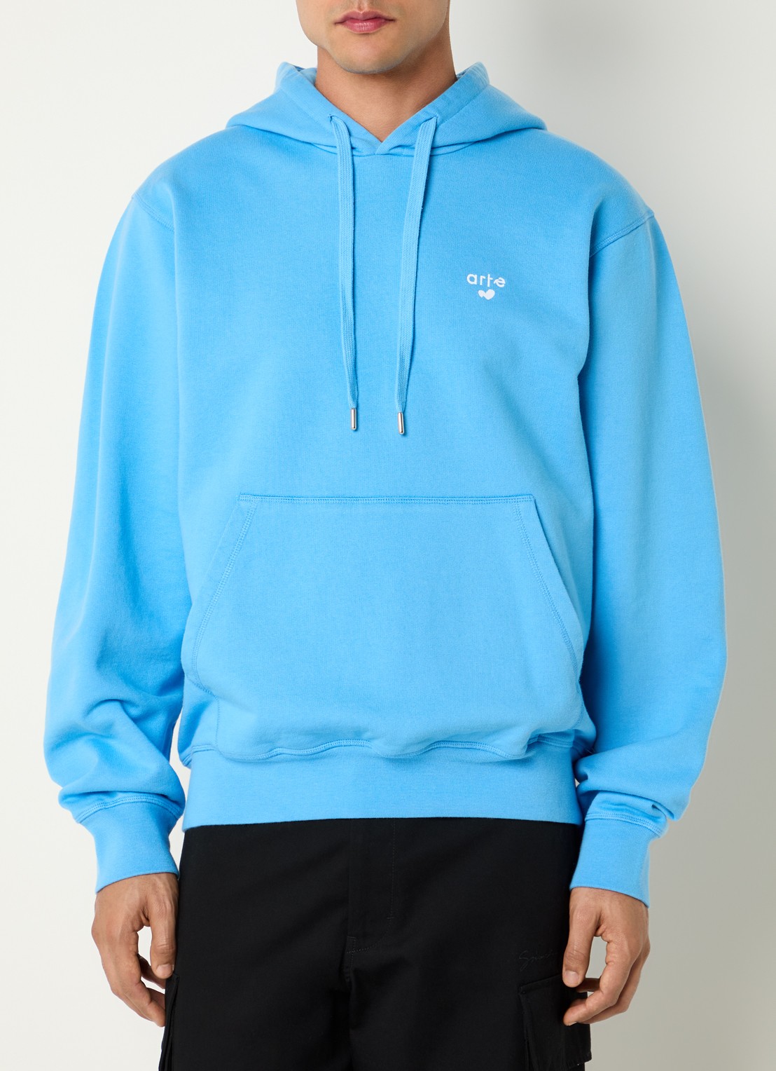 Arte Antwerp Heart hoodie met logo - detail 4 blauwgrijs