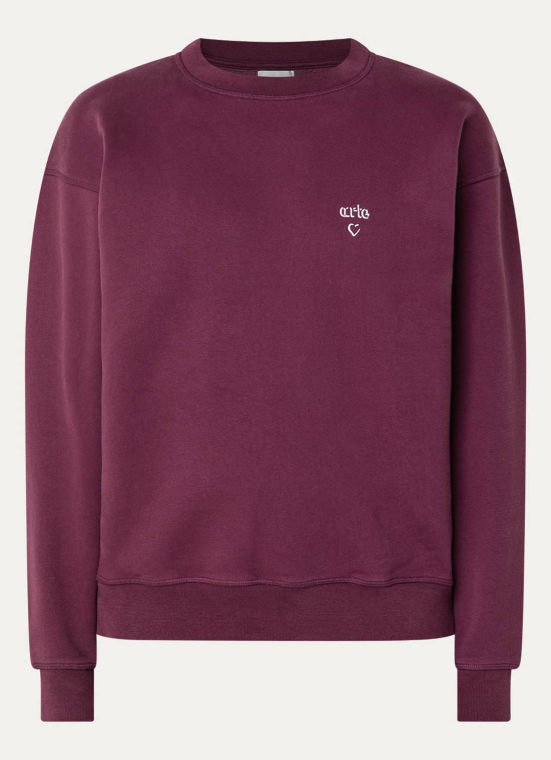 Arte Antwerp Heart sweater met logo - voorkant 3 bordeauxrood