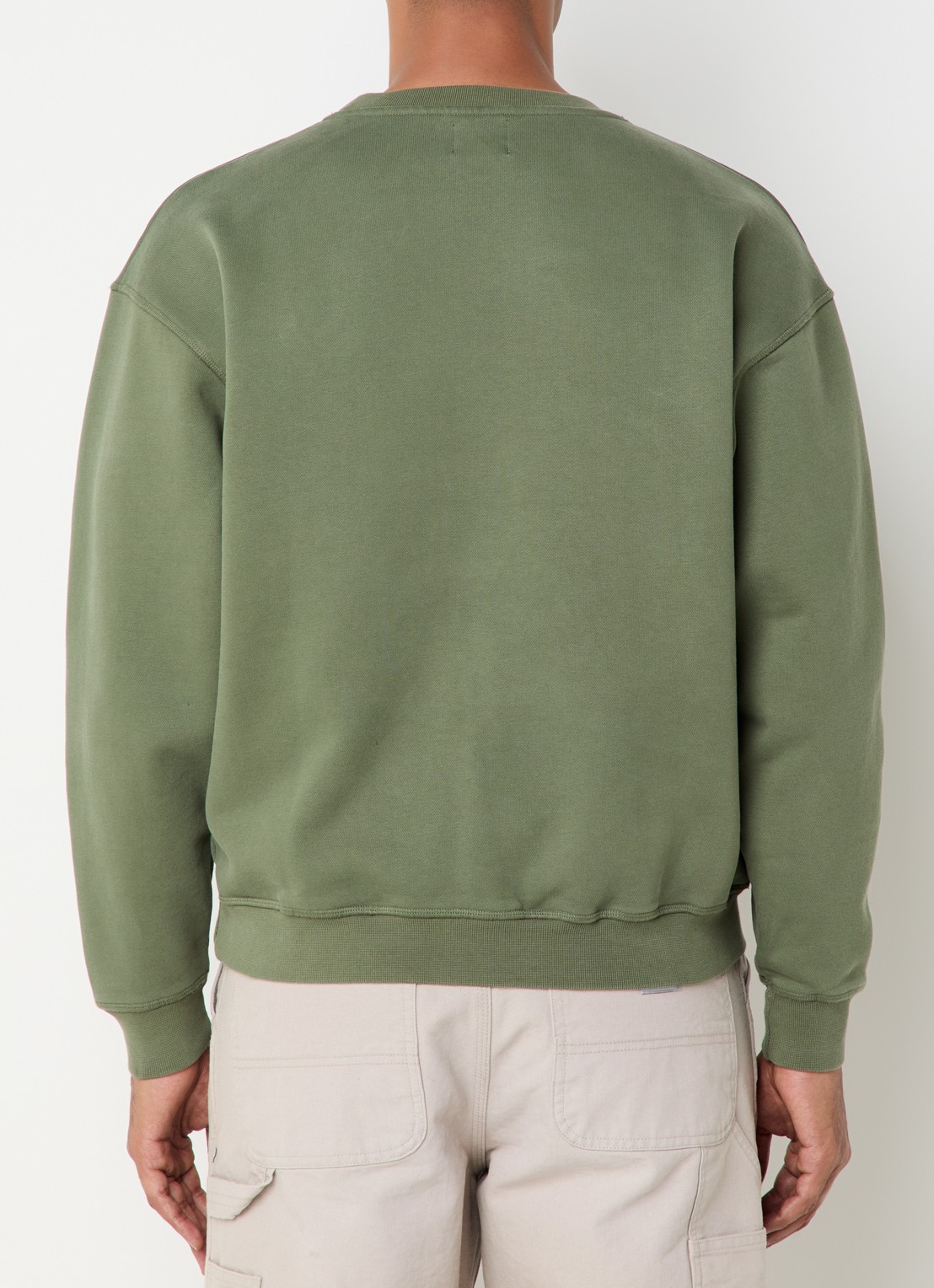 Arte Antwerp Heart sweater met logo - achterkant legergroen