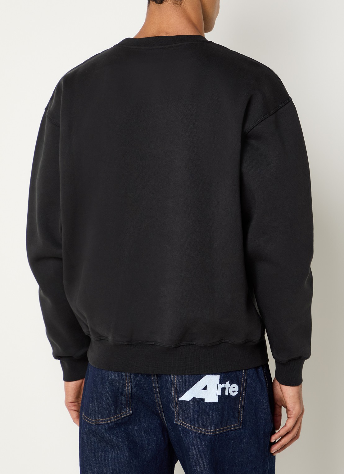 Arte Antwerp Heart sweater met logoborduring - achterkant 4 zwart
