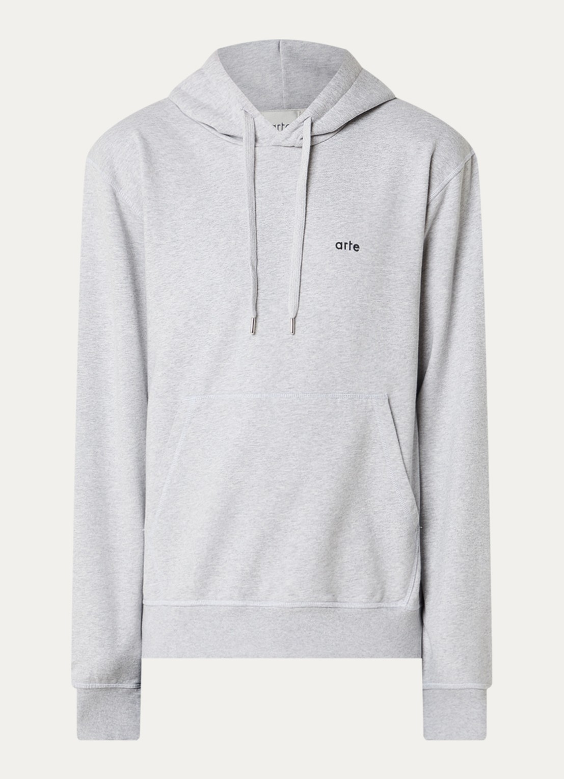 Arte Antwerp Hoodie met logo- en backprint - voorkant grijsmele