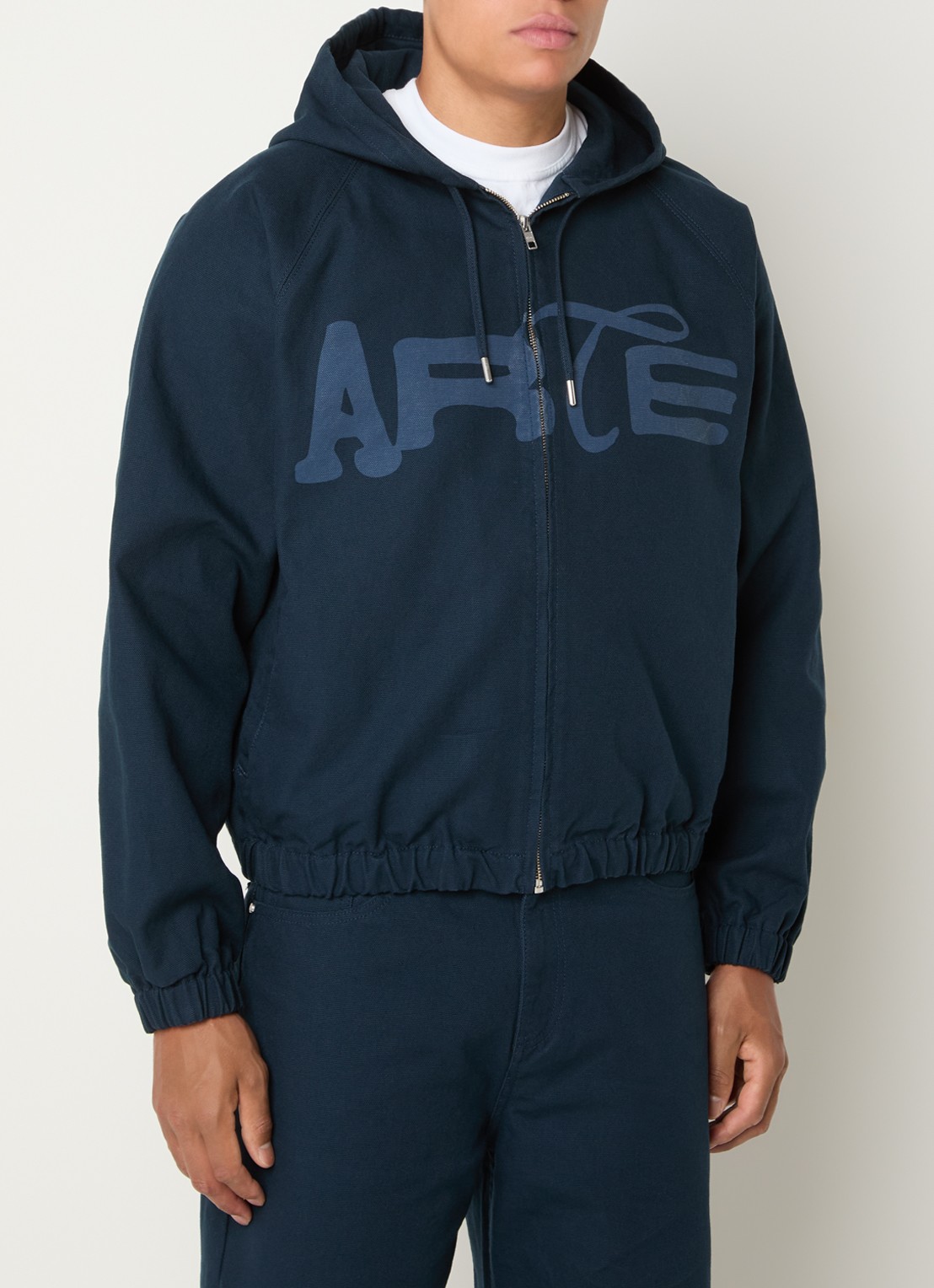 Arte Antwerp Jack met logoprint - detail 2 donkerblauw