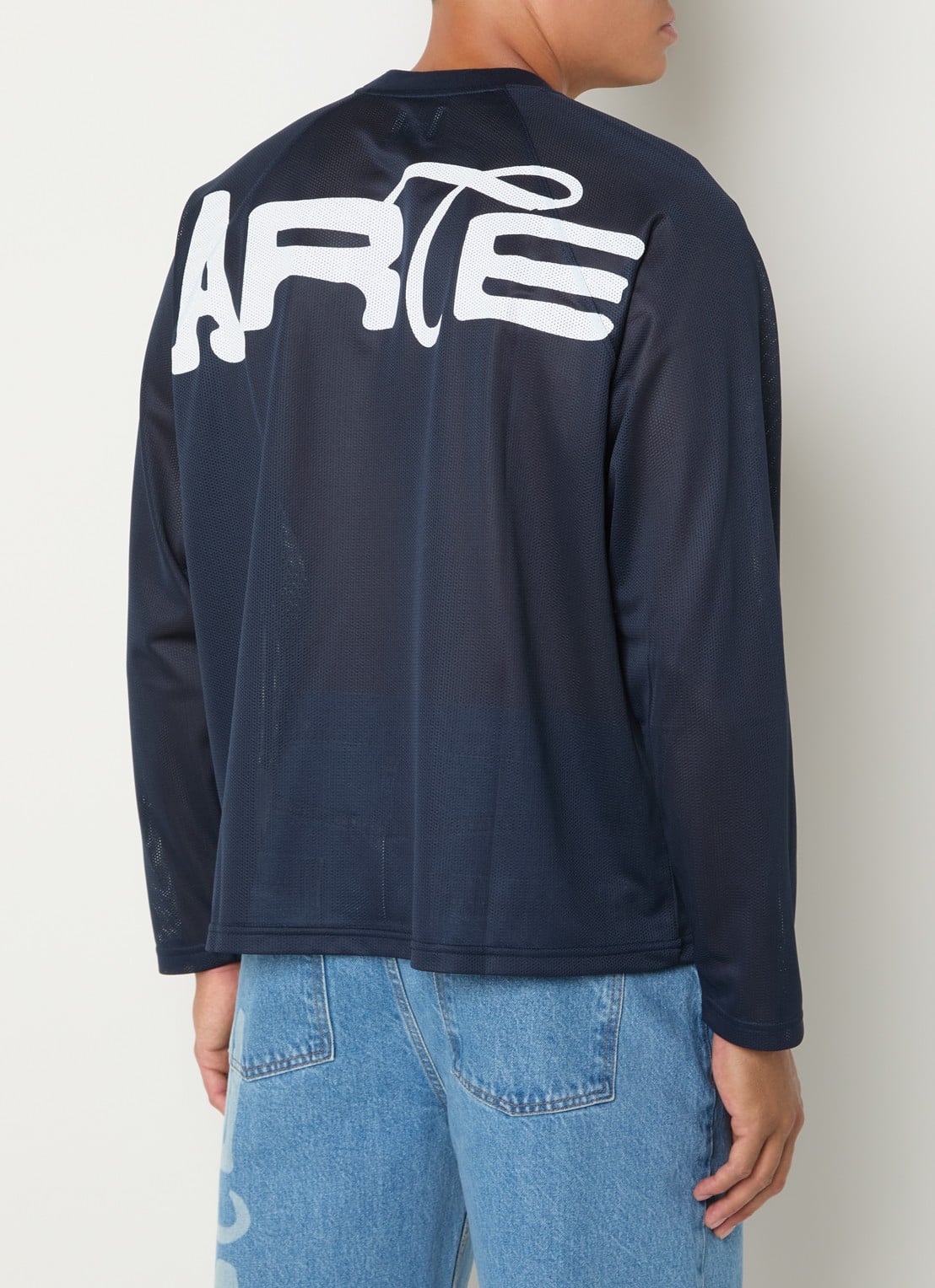 Arte Antwerp Longsleeve met backprint - detail donkerblauw