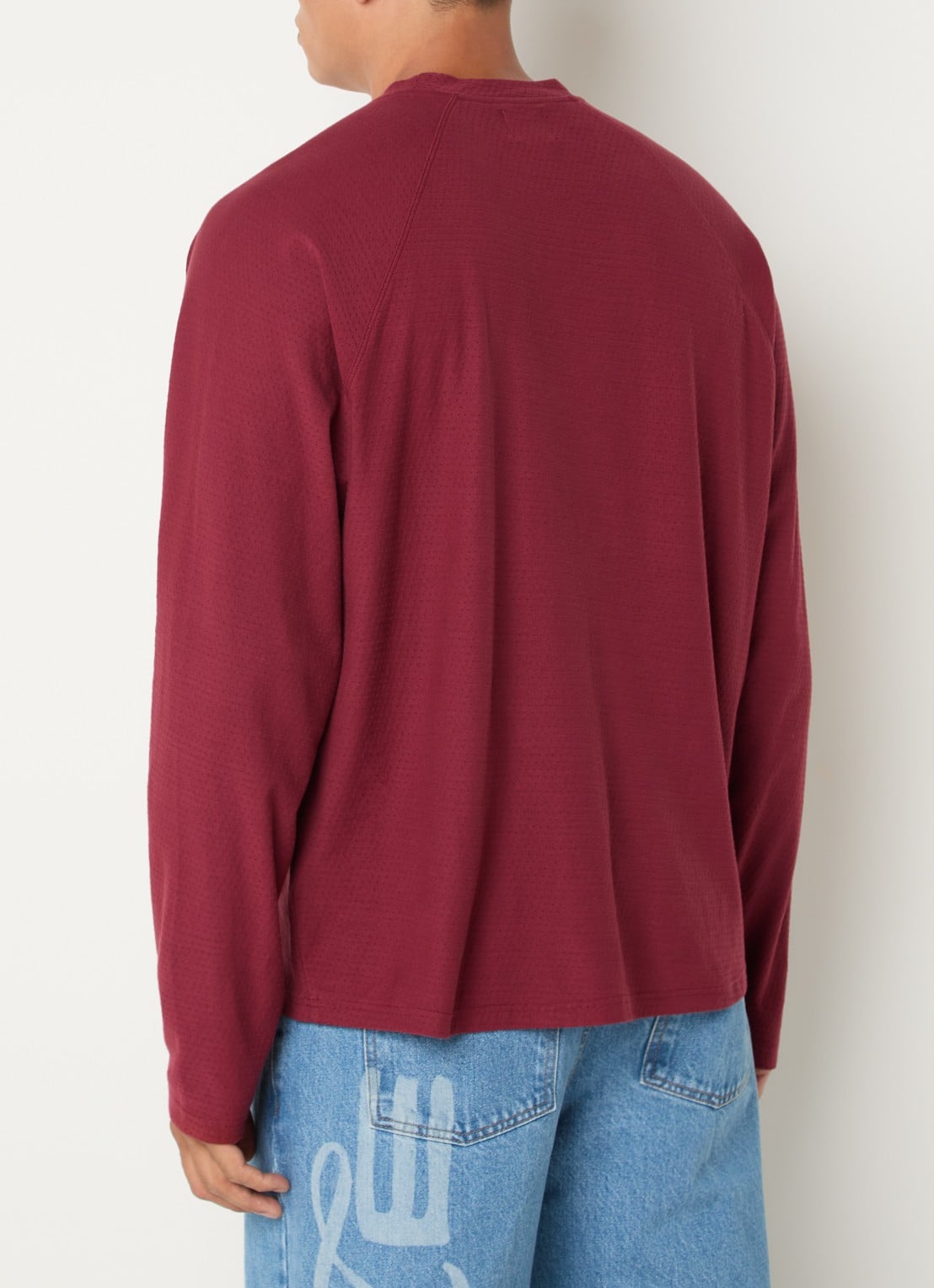 Arte Antwerp Longsleeve met logoborduring - achterkant 2 bordeauxrood