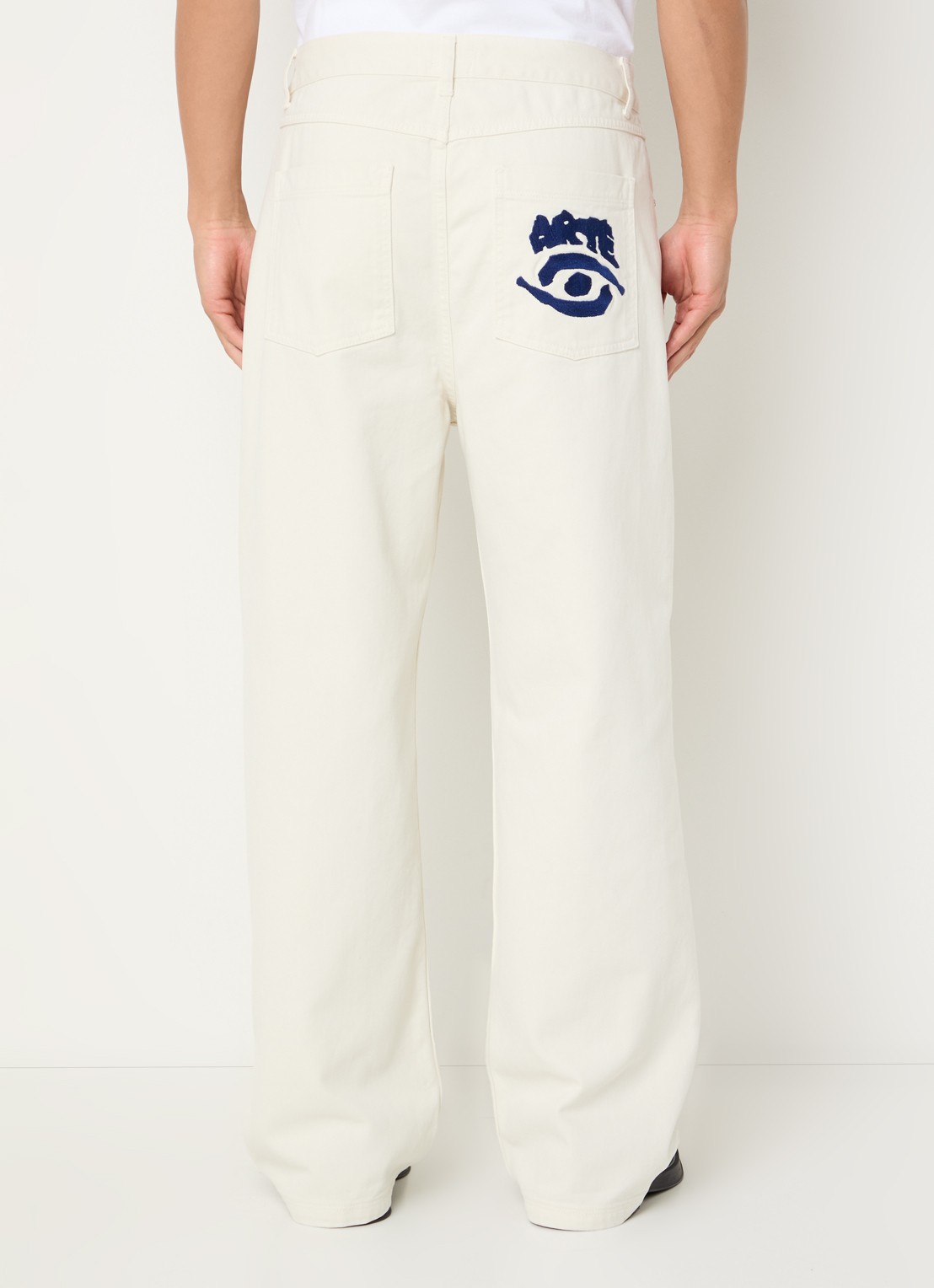 Arte Antwerp Loose fit jeans met steekzakken - achterkant 5 gebroken wit