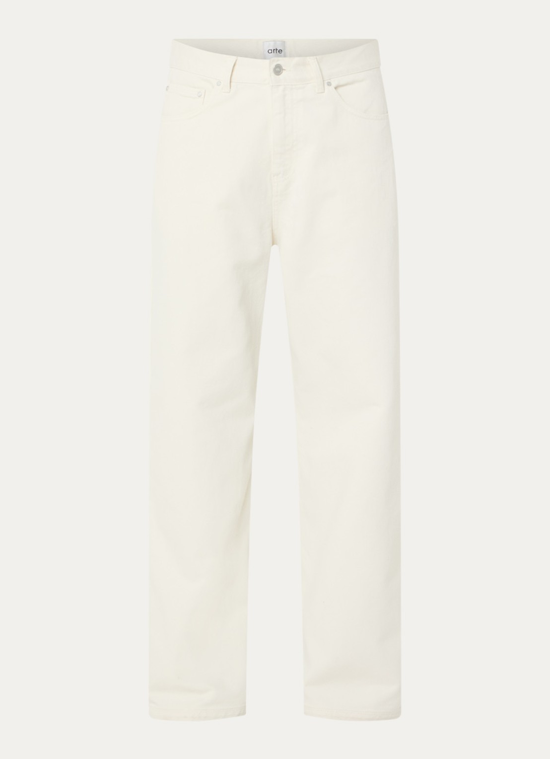 Arte Antwerp Loose fit jeans met steekzakken - voorkant 3 gebroken wit