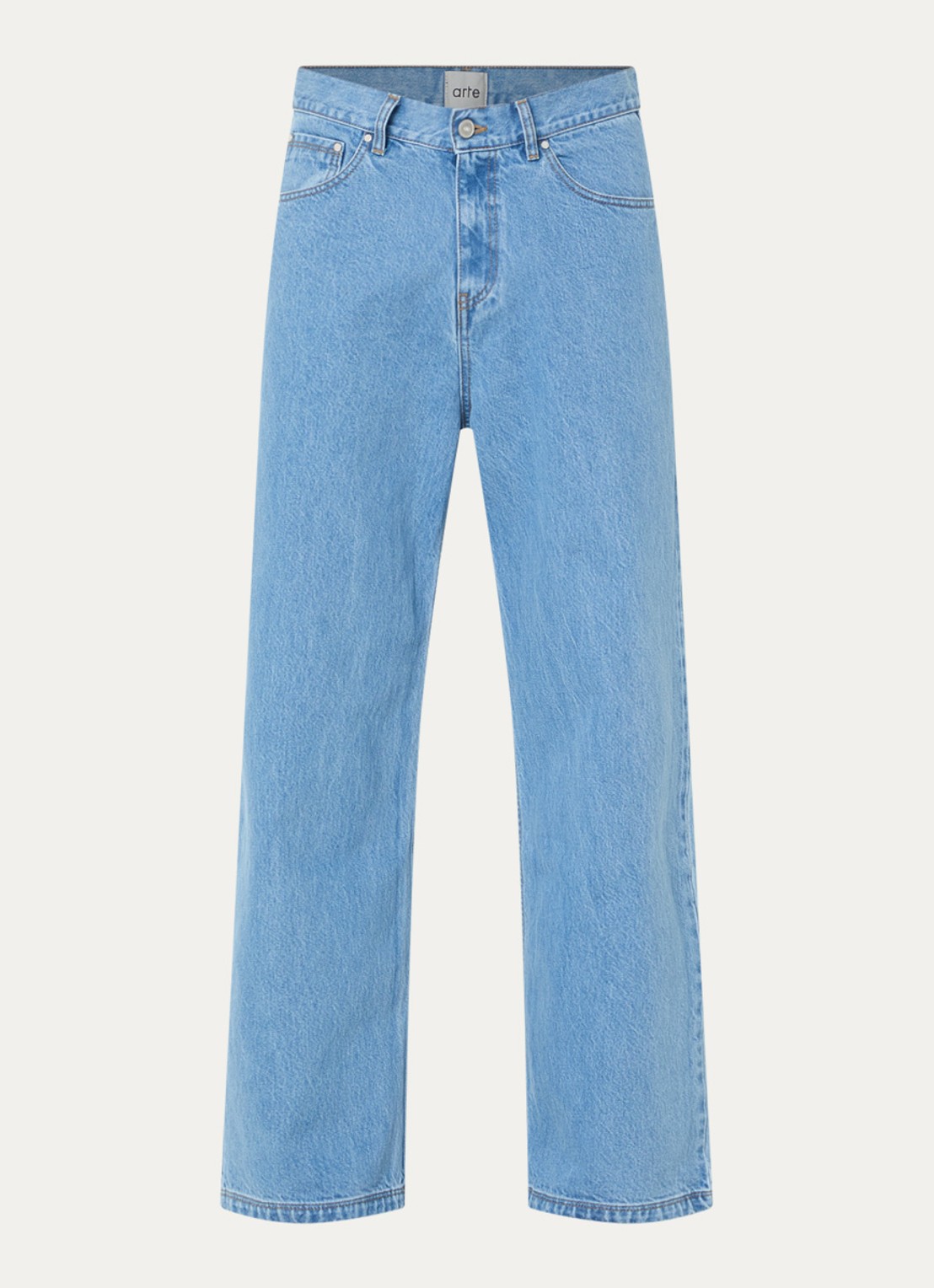 Arte Antwerp Loose fit jeans met steekzakken - voorkant lichtblauw