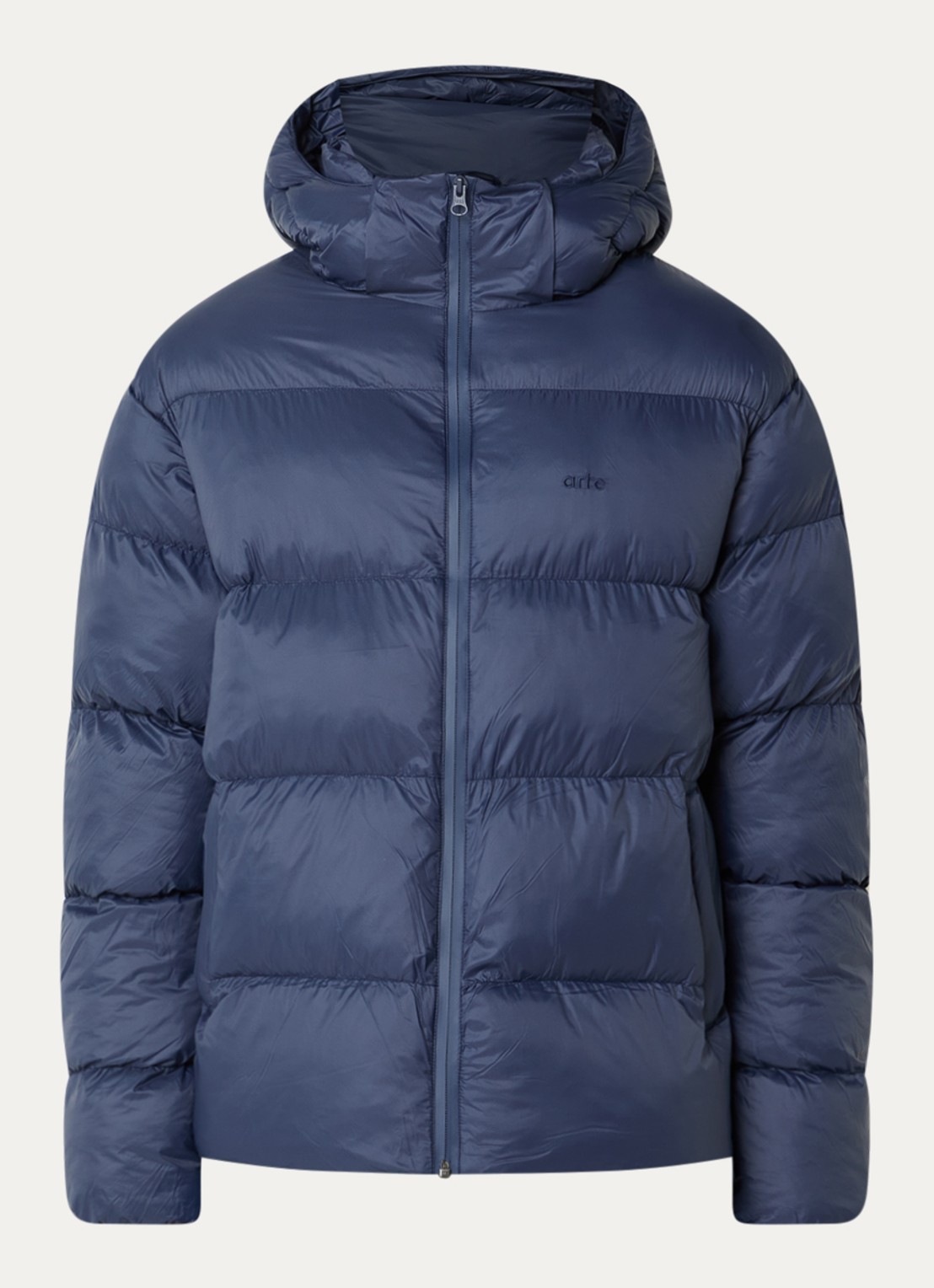 Arte Antwerp Puffer jack met steekzakken - voorkant 2 donkerblauw