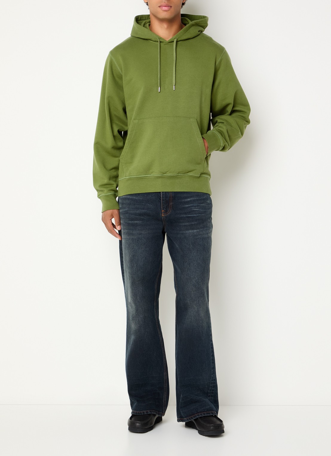 Arte Antwerp Receipt hoodie met backprint - voorkant 2 groen