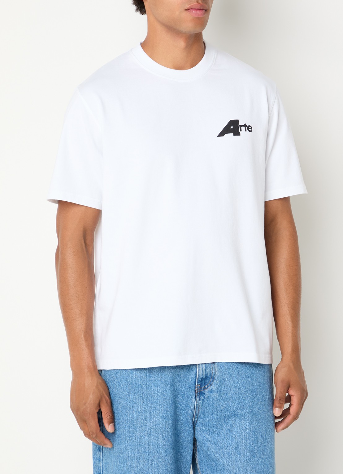 Arte Antwerp Receipt T-shirt met logo- en backprint - achterkant wit