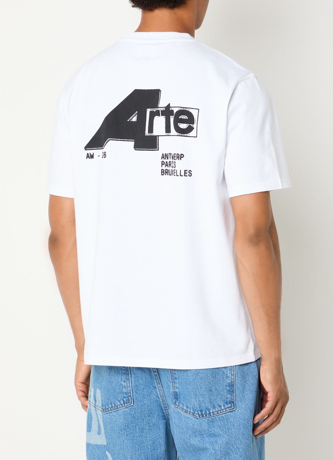 Arte Antwerp Receipt T-shirt met logo- en backprint - detail 2 wit