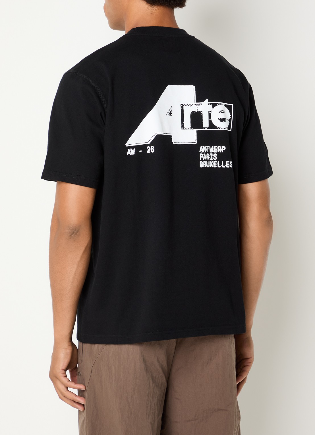 Arte Antwerp Receipt T-shirt met logo- en backprint - detail 4 zwart