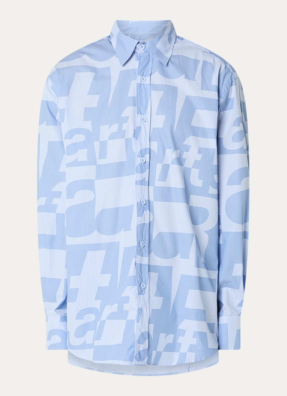 Arte Antwerp Regular fit overhemd met print - voorkant 2 blauw