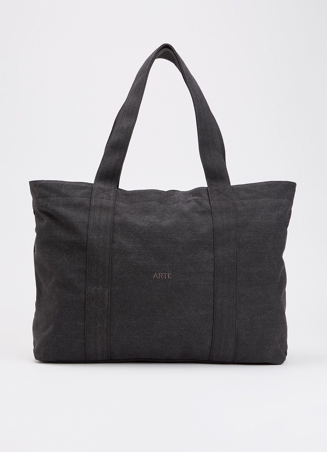Arte Antwerp Shopper van canvas - voorkant 2 antraciet