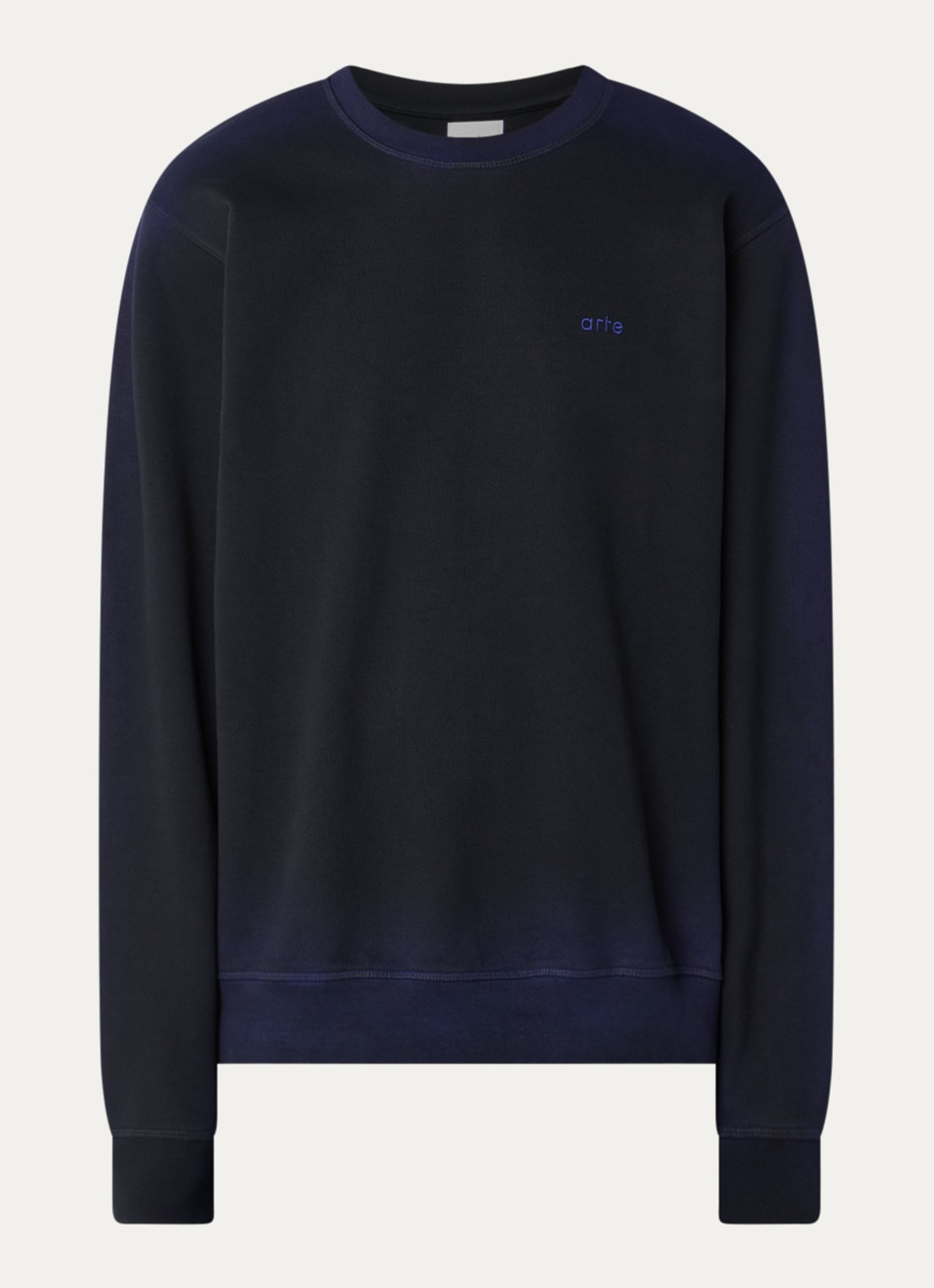 Arte Antwerp Sweater met logo - voorkant donkerblauw