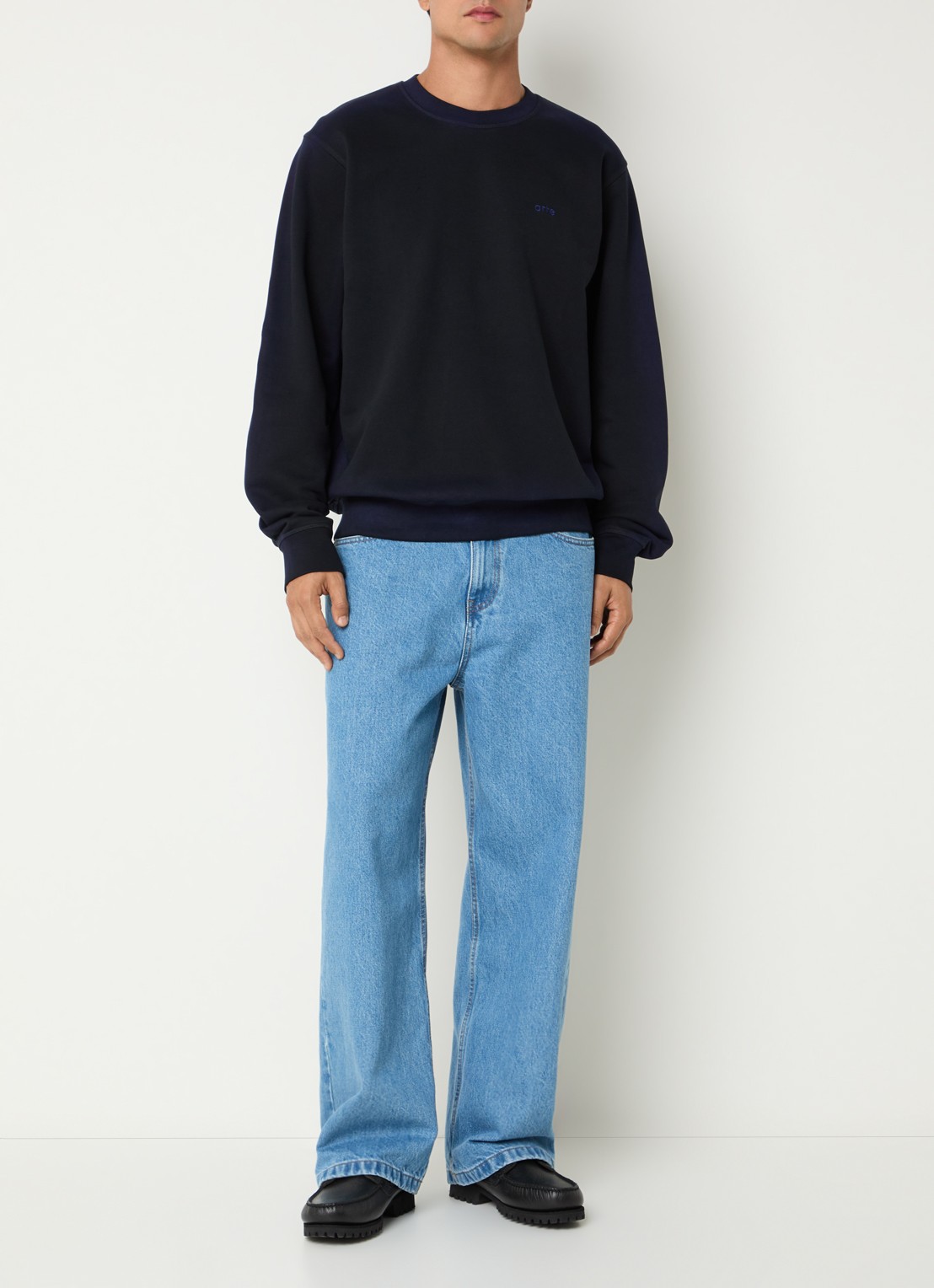 Arte Antwerp Sweater met logo - voorkant 2 donkerblauw
