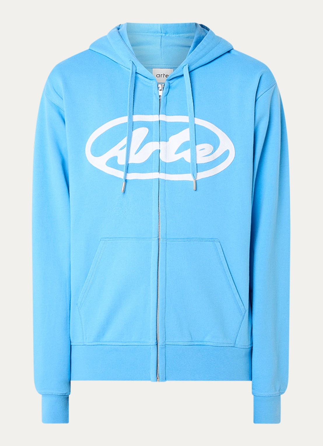 Arte Antwerp Sweatvest met capuchon en steekzakken - voorkant 3 blauwgrijs
