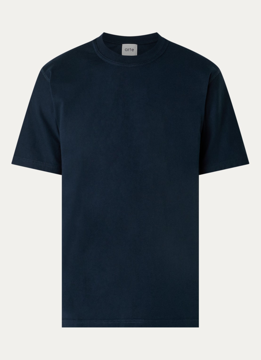 Arte Antwerp T-shirt met backprint - voorkant 3 donkerblauw