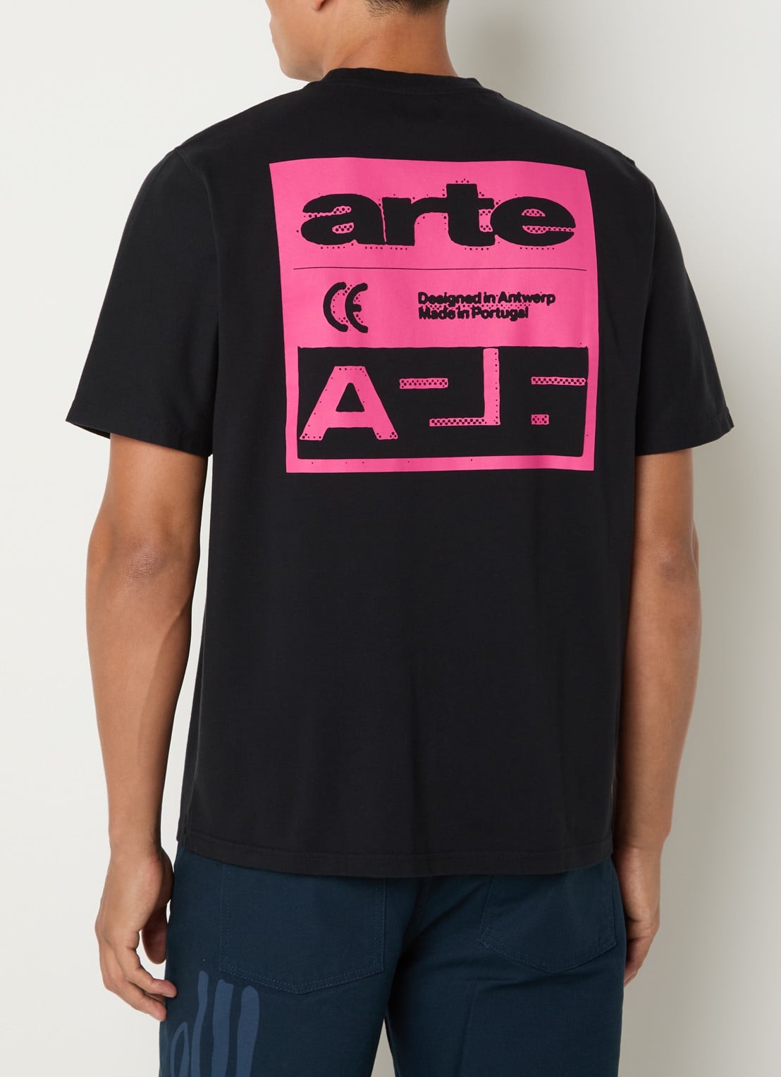 Arte Antwerp T-shirt met backprint - detail zwart