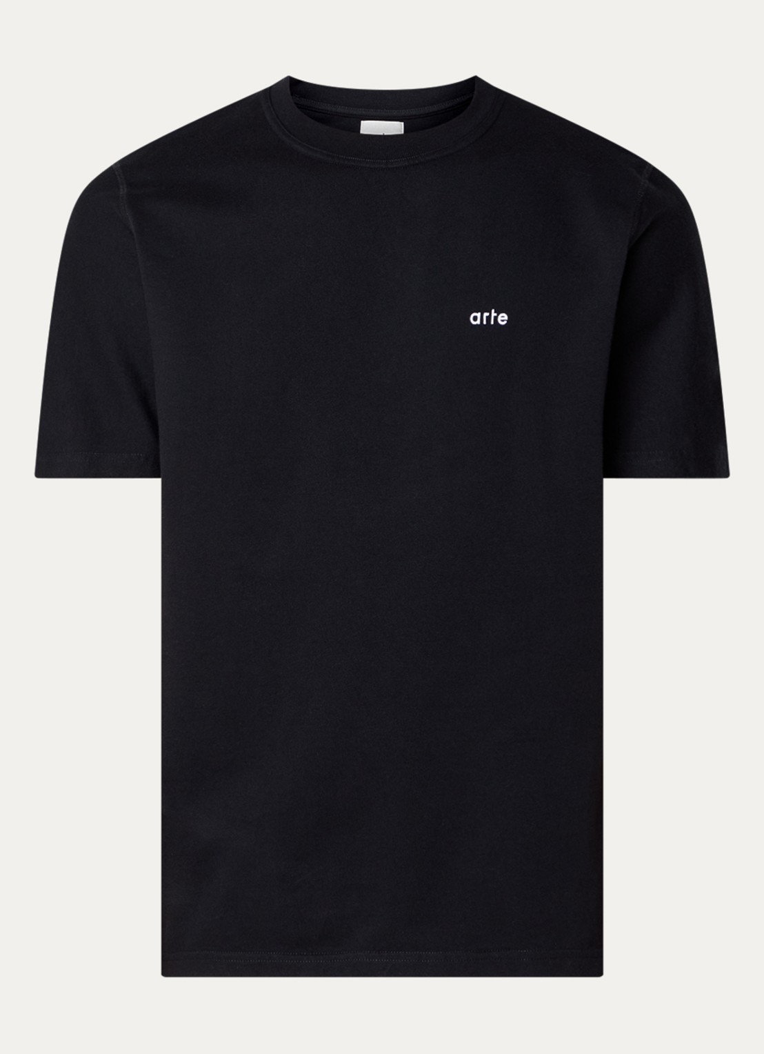 Arte Antwerp T-shirt met front- en backprint - voorkant 2 zwart
