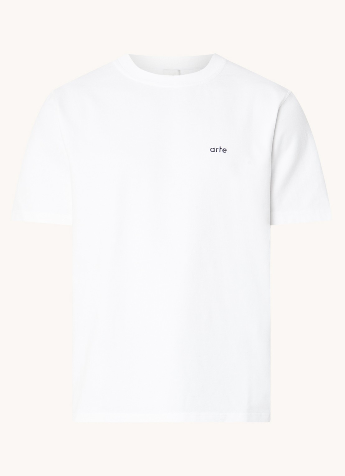 Arte Antwerp T-shirt met logo- en backprint - voorkant 2 wit