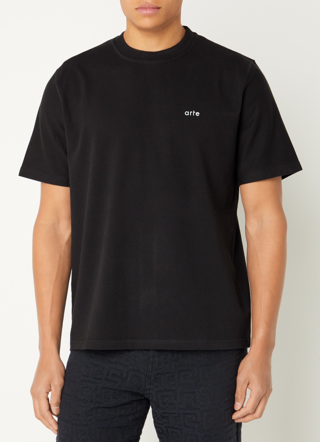 Arte Antwerp T-shirt met logo- en backprint - achterkant zwart