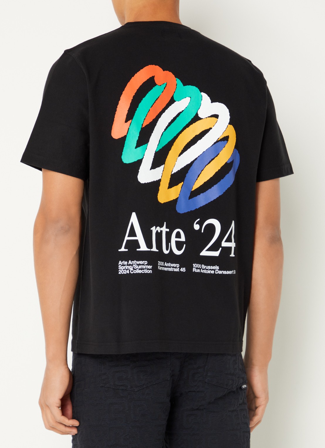 Arte Antwerp T-shirt met logo- en backprint - detail 4 zwart