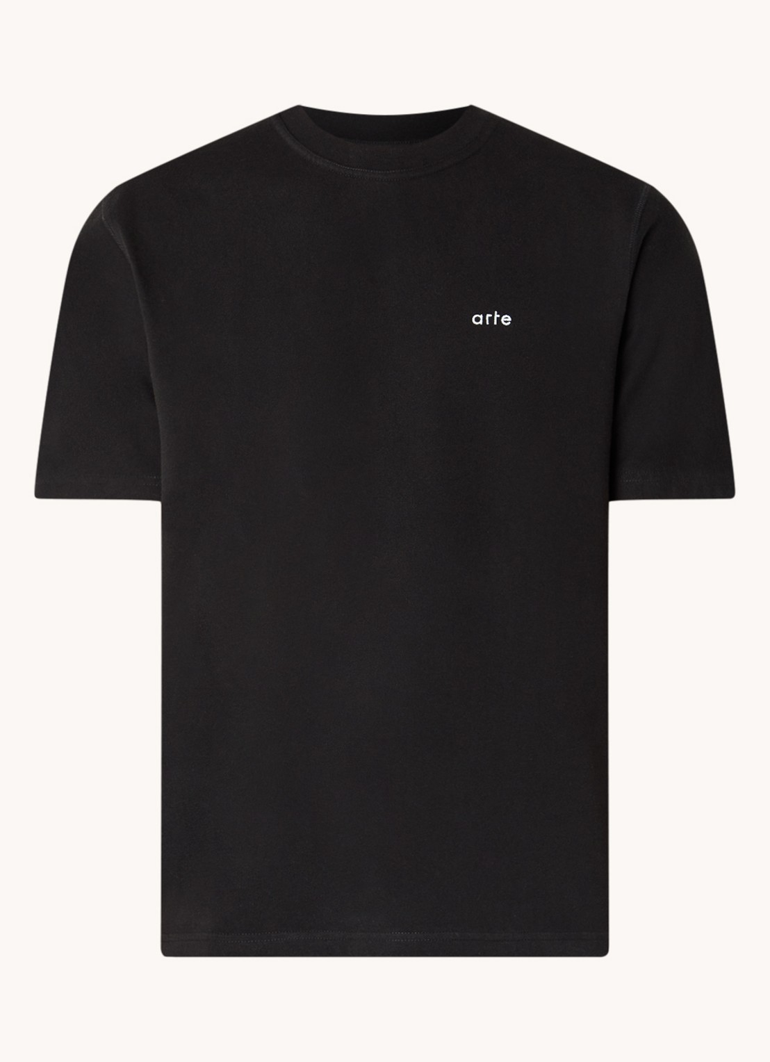 Arte Antwerp T-shirt met logo- en backprint - voorkant 2 zwart