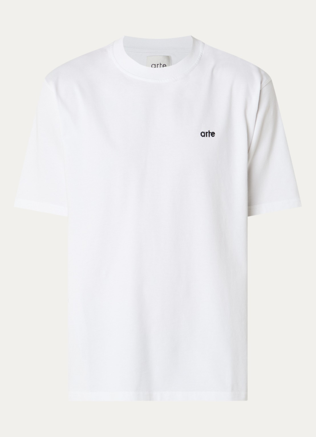 Arte Antwerp T-shirt met logo- en backprint - voorkant wit