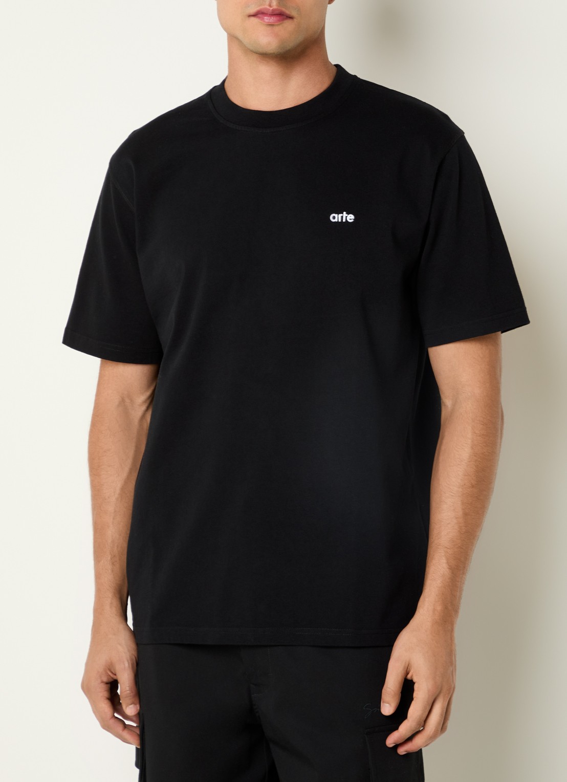 Arte Antwerp T-shirt met logo- en backprint - achterkant zwart