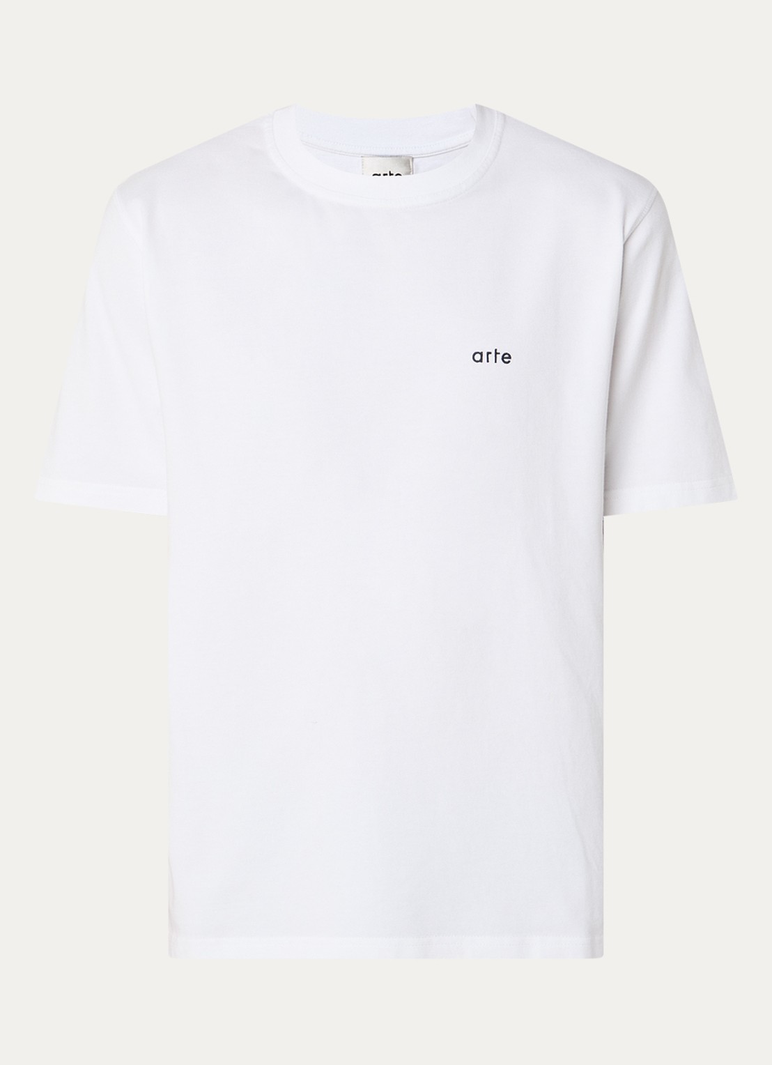 Arte Antwerp T-shirt met logo- en backprint - voorkant 3 wit